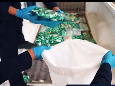 The haul was seized hidden inside a pick-up truck coming to the kingdom via the Empty Quarter border crossing, the Saudi Zakat, Tax and Customs Authority (Zatca) said in a statement.