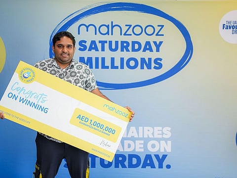 Umer, the proud millionaire in the latest Mahzooz Saturday millions draw.