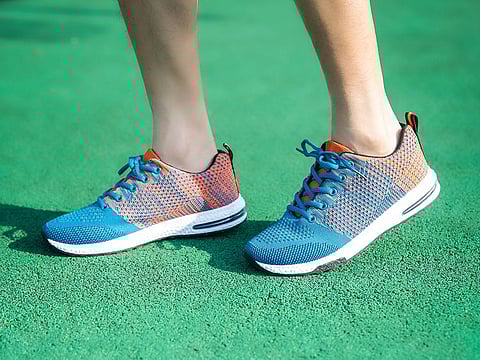 The perfect pair of walking shoes are trendy, provide cushion, shock absorption, and a steady grip for your feet.