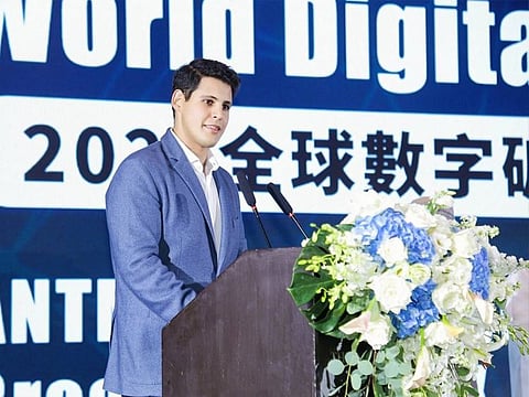 Sam Ferdows CEO of Moonwalk Systems at World Digital Mining Summit (WDMS 2023) in Hong Kong