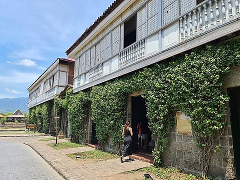 Shaina Renee Manlangit entering the historic resort, Las Casas Filipinas de Acuzar, in Bagac, Bataan.