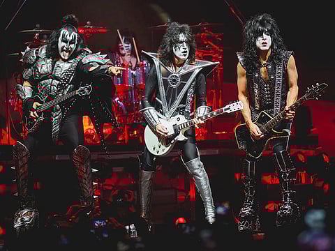 KISS performs live at Van Andel Arena. Their concerts are loud, fierce, and flashy