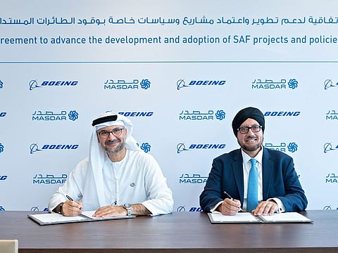 An MoU in this regard was signed by Mohammad Abdelqader El Ramahi, Chief Green Hydrogen Officer, Masdar, and Kuljit Ghata-Aura, President, Middle East, Turkey and Africa, Boeing, during ADIPEC ‘23.