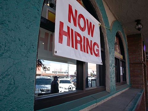 Hiring was relatively broad-based, led by increases in leisure and hospitality, health care and professional and business services.