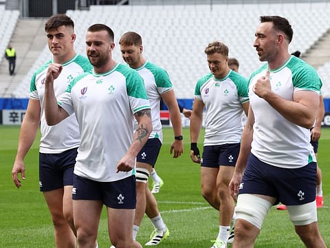 Ireland players during training at Stade de France in Saint-Denis on Friday.