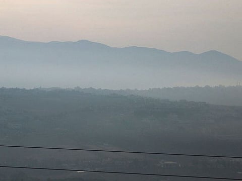 Israeli-occupied Shebaa farms area as seen from Lebanese village of Marjayoun in southern Lebanon.
