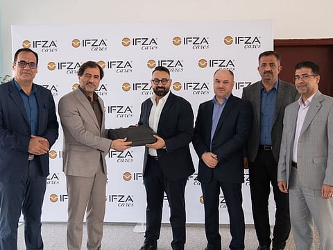 IFZA personnel seen during the tech donation drive