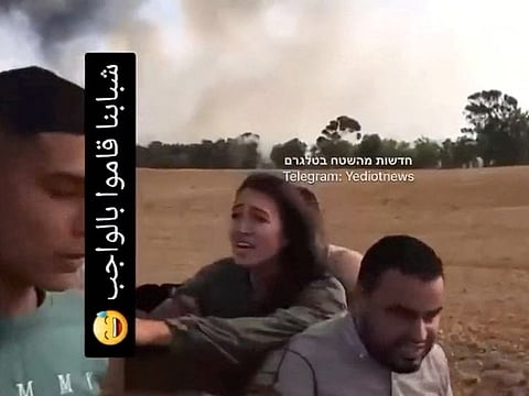 The images of the 26-year-old woman on a motorbike, crying “Don’t kill me!” as she was held by Hamas militants, with her abducted boyfriend nearby, made headlines around the world.