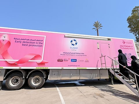 Burjeel Holding's mammogram truck in Abu Dhabi