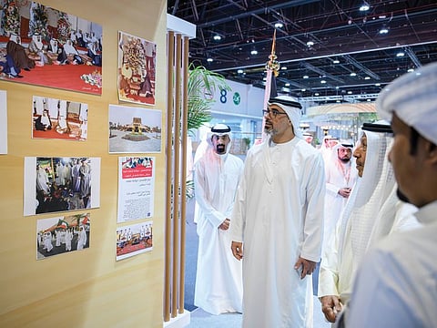 Sheikh Khaled bin Mohamed bin Zayed Al Nahyan, Crown Prince of Abu Dhabi and Chairman of Abu Dhabi Executive Council on Thursday tours the first Abu Dhabi Poetry Festival at the Abu Dhabi National Exhibition Centre (ADNEC)