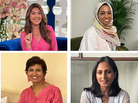 Cancer survivors (clockwise from top) Mais Mohammed, Amina Ali AlMheiri, Prachi Kastwar and Aarti Sondhi.