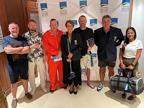 Photo from left to right Patrick Treanor, Mark Laing, Adrian Black, Lady Club Captain Nicola Breeze, Mike Robson, Captain Mark Gathercole & Laira Taylor