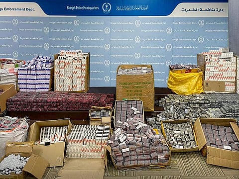 Part of the illegal consignment that was seized by Sharjah Police in October.