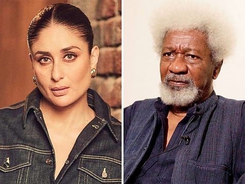 Indian actress Kareena Kapoor (left) and Nigerian author Wole Soyinka, winner of the 1986 Nobel Prize for Literature, will speak to fans