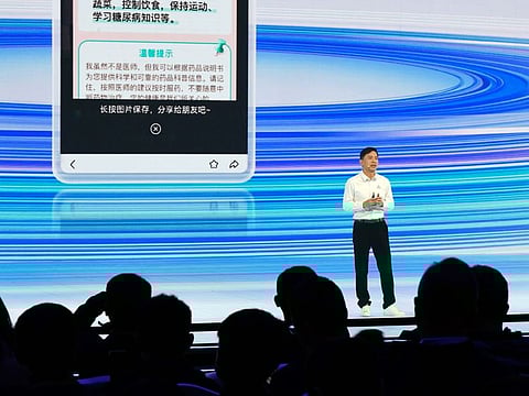 Robin Li, Baidu’s founder and CEO, said during a presentation that ERNIE’s “comprehension, creation, logic, and memory ... are in no way inferior to those of GPT-4”