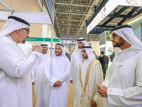 (second from right) Sheikh Mohammed bin Humaid Al Qasimi, Chairman of Sharjah Department of Statistics and Community Development, at the event
