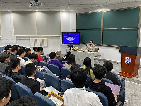 Mohammed Jalal Al Raisi, Director General of the Emirates News Agency (WAM) delivered lectures to students of Tsinghua University, the Communication University of China, and Beijing Foreign Studies University, during which he stressed the effective role that the media can play in supporting joint action and raising awareness about climate change and sustainability issues.