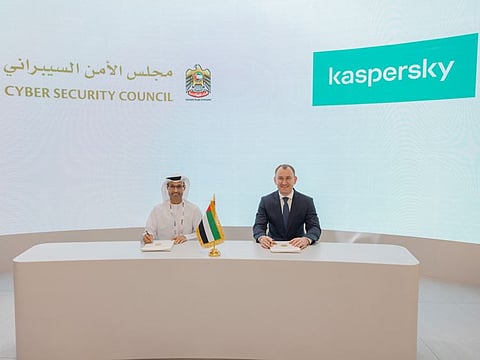 The MoU was signed by Dr. Mohamed Al Kuwaiti, Head of the UAE Cyber Security Council and Andrey Efremov, Chief Business Development Officer at Kaspersky during GITEX Global 2023