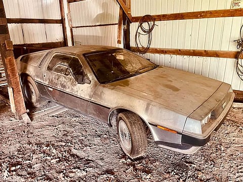 A 1981 DeLorean DMC-12 that was found in early October sitting in a barn in southern Wisconsin where it had sat for years if not decades. The car, which was the 571st of 9,080 such cars built in the early 80s, had 977 miles on it.