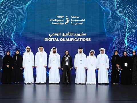 Representatives from Abu Dhabi-based Family Development Foundation at Gitex tech show in Dubai