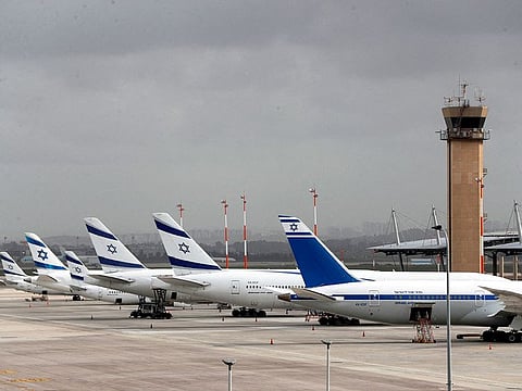 El Al Israel Airlines planes are seen on the tarmac at Ben Gurion International airport in Lod, near Tel Aviv, Israel.