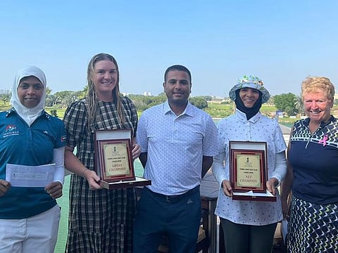 Tower Links Winner Photo with Mohamed Abdelfattah (centre) Tower Links Director of Golf Operations