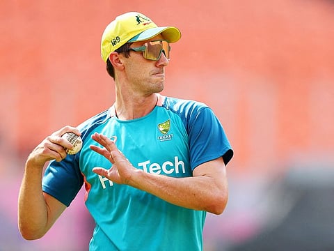 Australia's Pat Cummins seen during practice session at the Narendra Modi Stadium, in Ahmedabad on November 2, 2023.