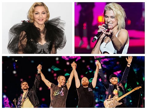 Madonna. Dua Lipa and Coldplay