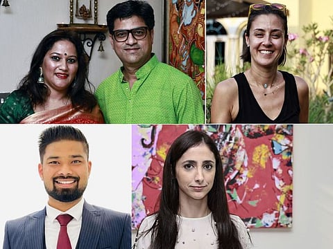 Jumeirah Park Dubai residents (clockwise from top left): Ambika Krishnan and Ram Srinivasan, Melissa Malik, Layal Jabbour and Mark Cardozo.