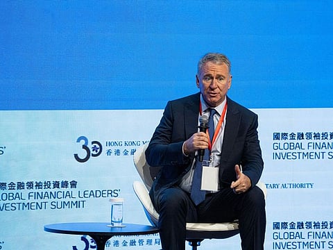 Ken Griffin, chief executive officer and founder of Citadel Advisors LLC, speaks during the Global Financial Leader's Investment Summit in Hong Kong, China, on Tuesday, Nov. 7, 2023