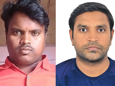 Lucky winners Manoj Bhavsar, right, and Rajgir Das.