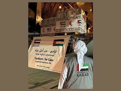 The provision of humanitarian aid is part of the “Tarahum for Gaza’ campaign, which was launched by the UAE in October to collect and prepare relief packages aimed at mitigating the severity of the ongoing Palestinian humanitarian crisis of the most vulnerable groups, especially children and women.