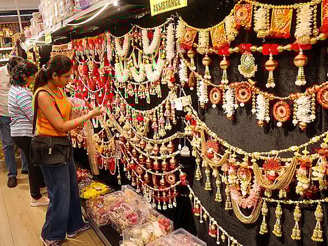 Dubai residents shopping for festive decor ahead of Diwali.