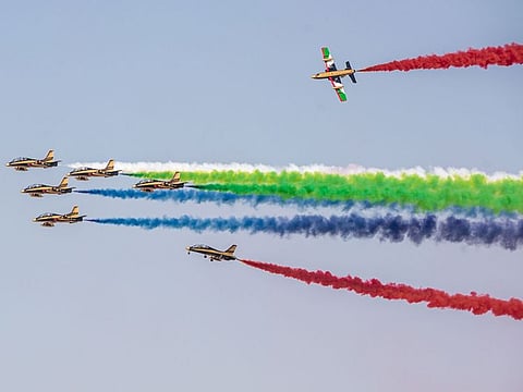 Archive image of flying displays at Dubai Airshow