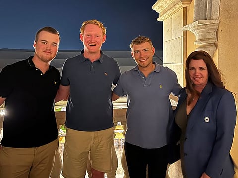 Thursday Curry Club - Winners Photo Kian Higgins, Conor Duffy, Ed Atack, Evelyn Downham (JGE Lady Captain)