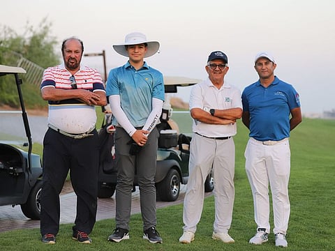 Left to Right, Humaid Al Marzroua, Marwan Al Emadi, Jalal Abbasi, and Coach Samir Wallani