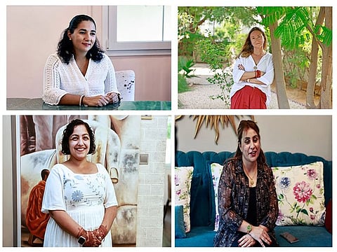 Jumeirah Village Triangle residents (clockwise from top left): Elif Bieler, Olga Borovska, Ruaa Isam and Aditi Vyas Kumar.