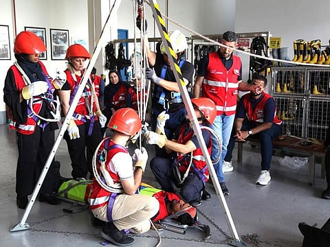 UAE volunteers during the training in Singapore