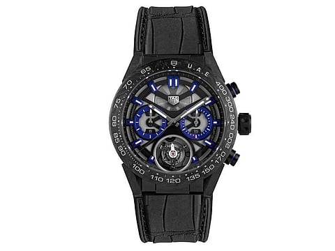 The new TAG Heuer Carrera Heuer Tourbillon H02T Dubai Skyline Limited Edition. Is a highly exclusive timepiece of which just 12 will be made for sale.