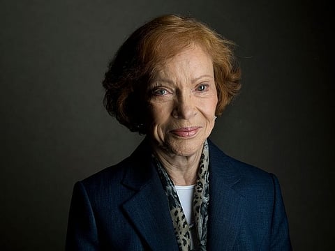 Former first lady Rosalynn Carter poses for a portrait in New York City on Sept. 23, 2011.