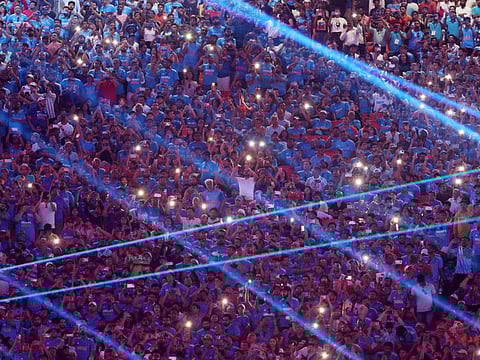 A packed stadium during the Cricket World Cup final between India v Australia at the Narendra Modi Stadium, Ahmedabad, on November 19.
