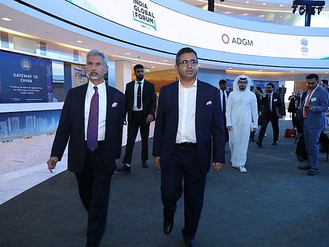 India's External Affairs Minister S. Jaishankar with Manoj Ladwa, Founder and Chairman, India Global Forum