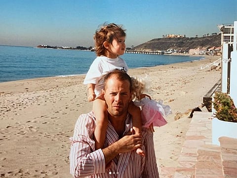 Rumer Willis, with dad Bruce.