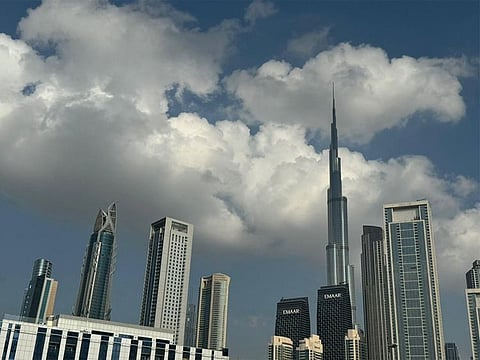 Cloudy weather with overcast skies in Dubai.