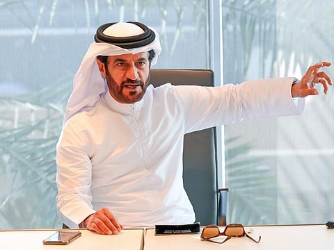 FIA President Mohammed Ben Sulayem during an round-table interaction ahead of the Formula 1 Etihad Airways Abu Dhabi Grand Prix.