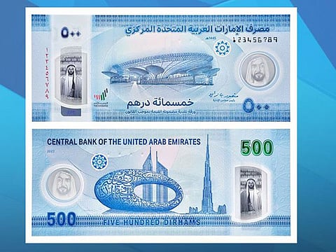 The new Dh500 bank note has designs that reflect the UAE’s leadership in sustainability