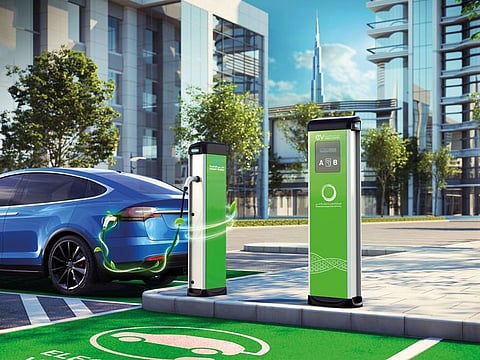 The EV Green Charger initiative, launched by Dewa, provides a network of electric vehicle chargers across Dubai