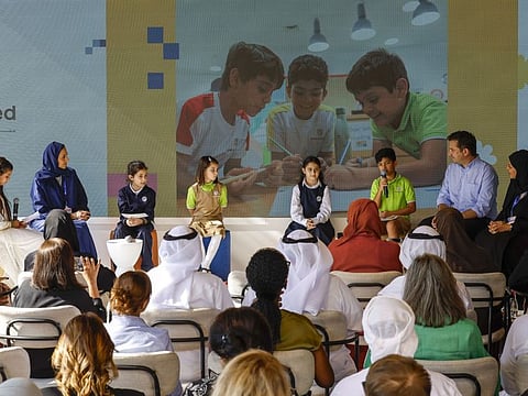 The interactive sessions led by children representing the Early Childhood Authority and their partners at Youth Hub at COP28 at Expo City Dubai
