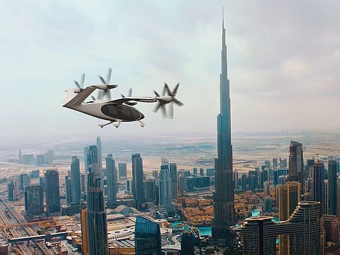A test flight of aerial taxi was previously held in Dubai