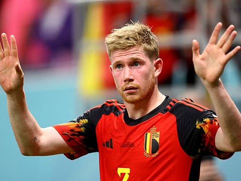 Belgium's Kevin De Bruyne has been sidelined since suffering a recurrence of a hamstring injury in City’s opening Premier League game of the season at Burnley in August.